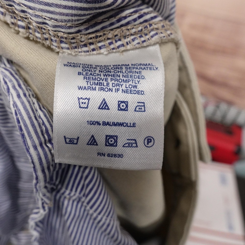 Lands' End Shorts Mens 31 Beige Chino Cotton Canvas Flat Front 10 Inseam Casual - Picture 6 of 7